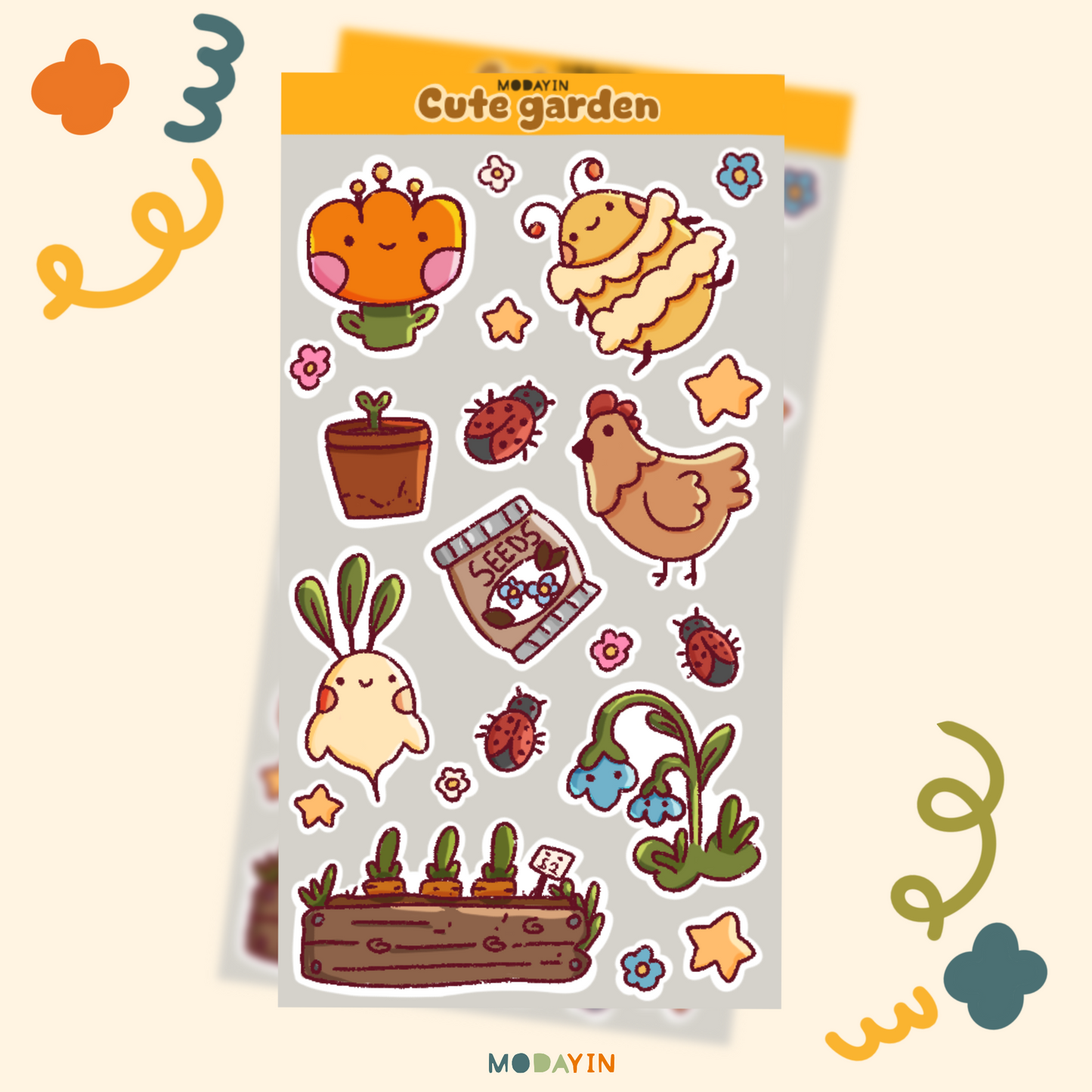 Sticker Sheet “ Cute Garden”