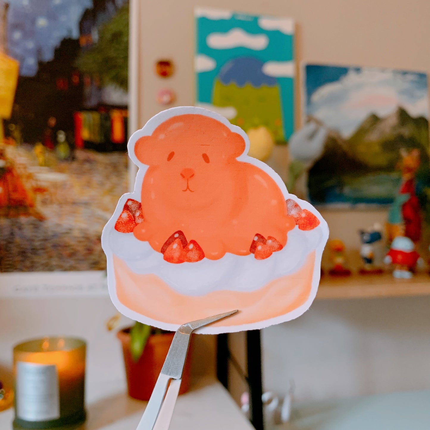 Sticker Guinea pig cheesecake