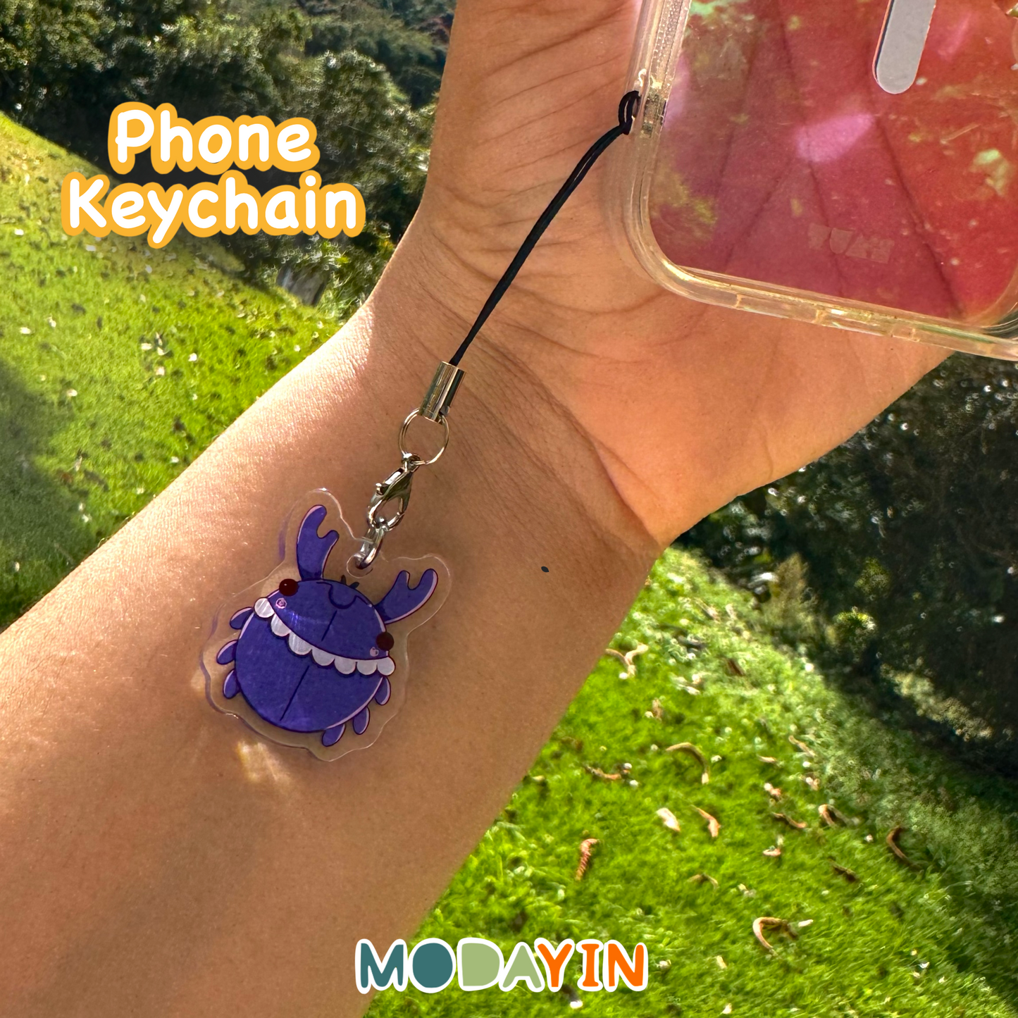 Phone charm " Rhino beetle"