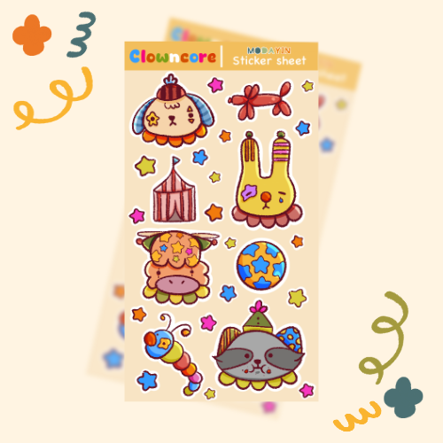 Sticker Sheet "Clowncore"