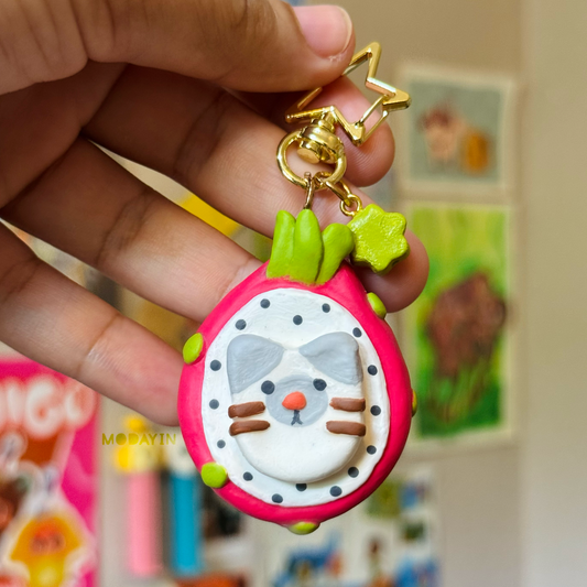 Keychain de Arcilla | Dragonfruit Gatito