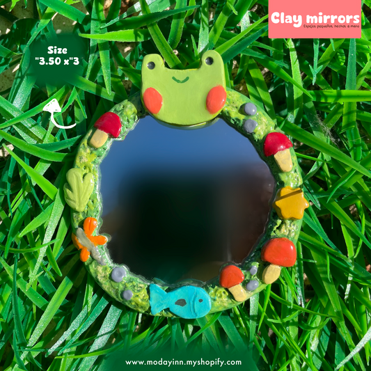 Clay Mirror "Frogcore"