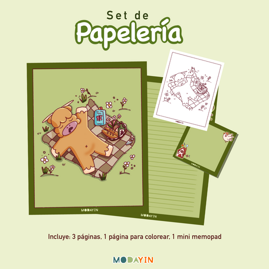 Set de papelería " Pícnic de Mylo "