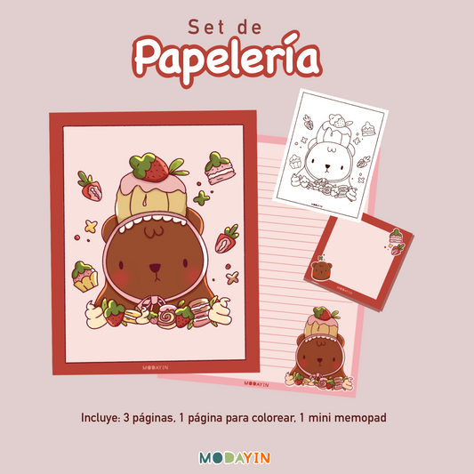Set de papelería " Los postres de Bobby "