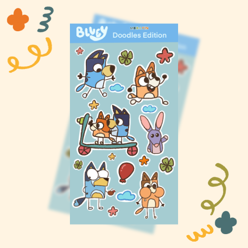 Sticker Sheet "Bluey doodles"