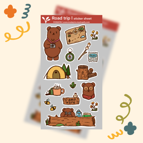 Sticker Sheet "Cute Road trip"