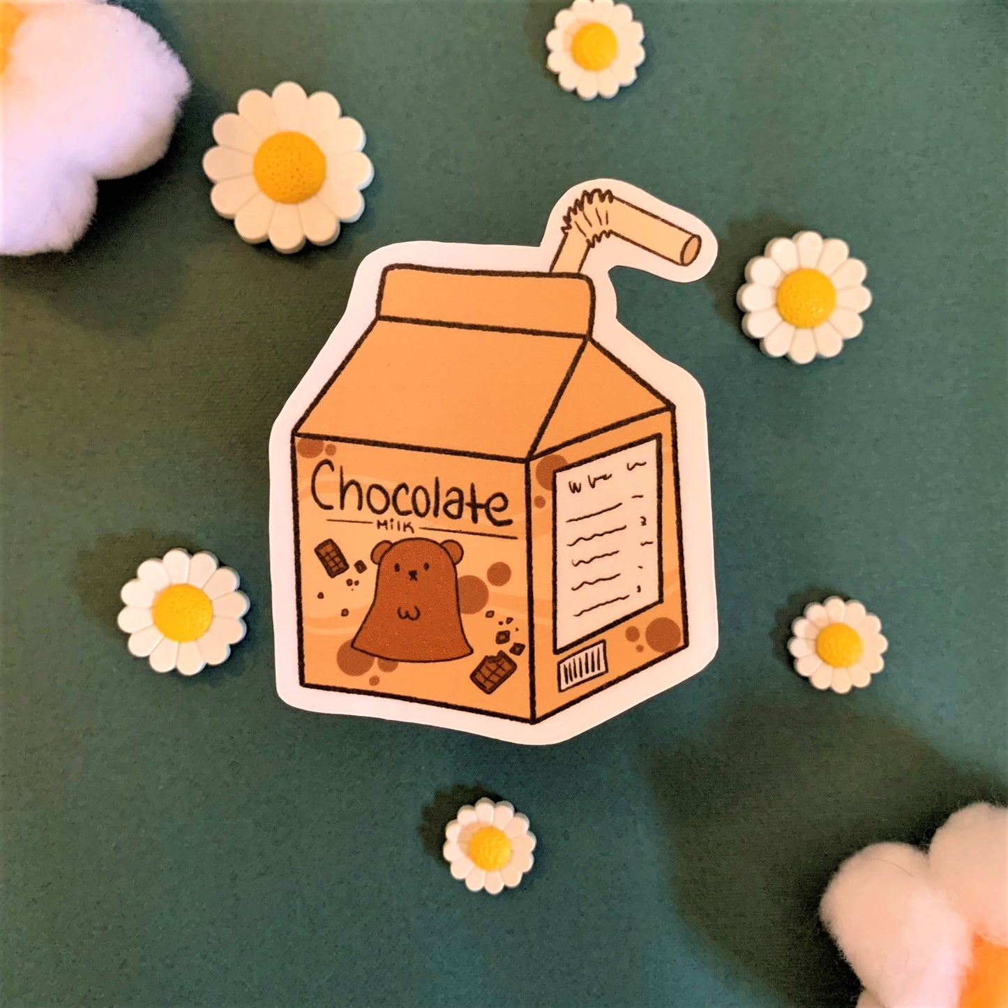 Sticker set of 3 "Cute Milk box"