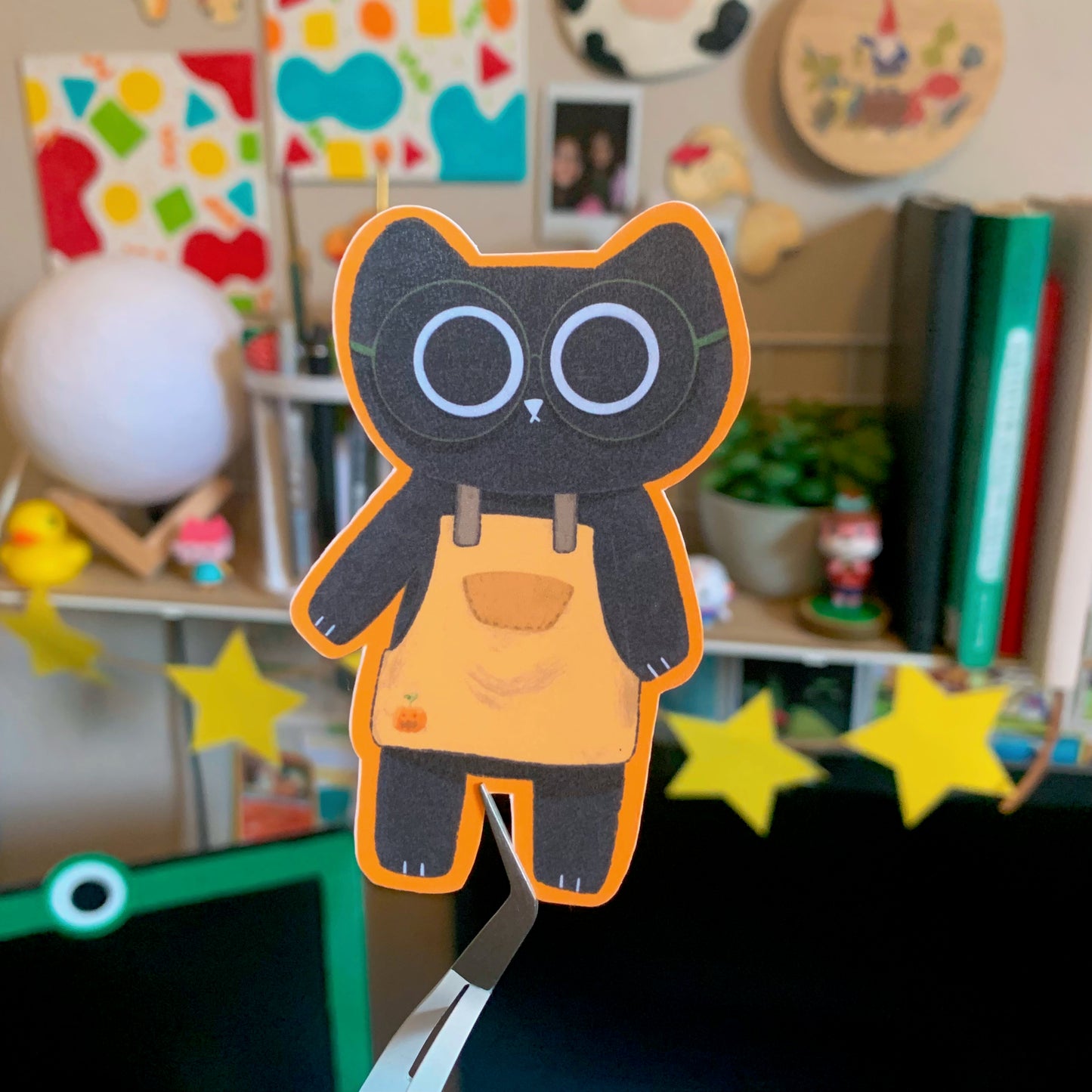 Sticker Black cat Barista